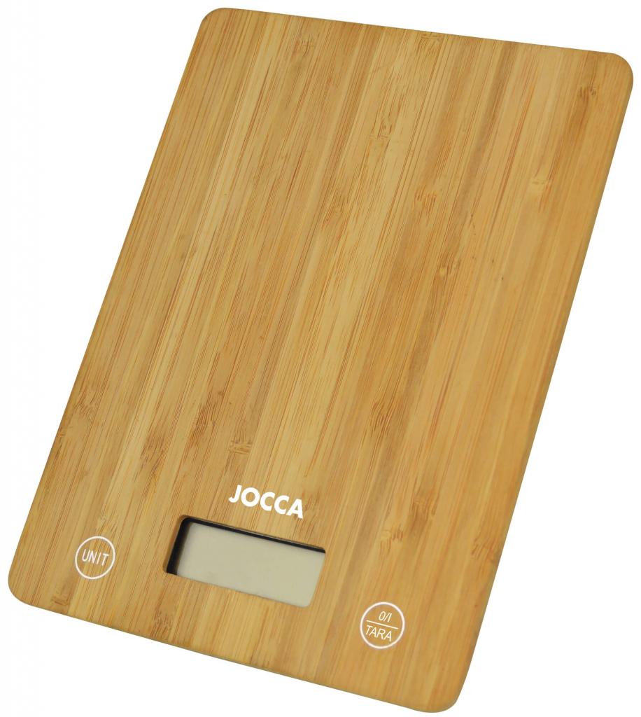 Jocca digitale Küchenwaage aus Bambus mit LCD Display und Tragkraft bis 5kg