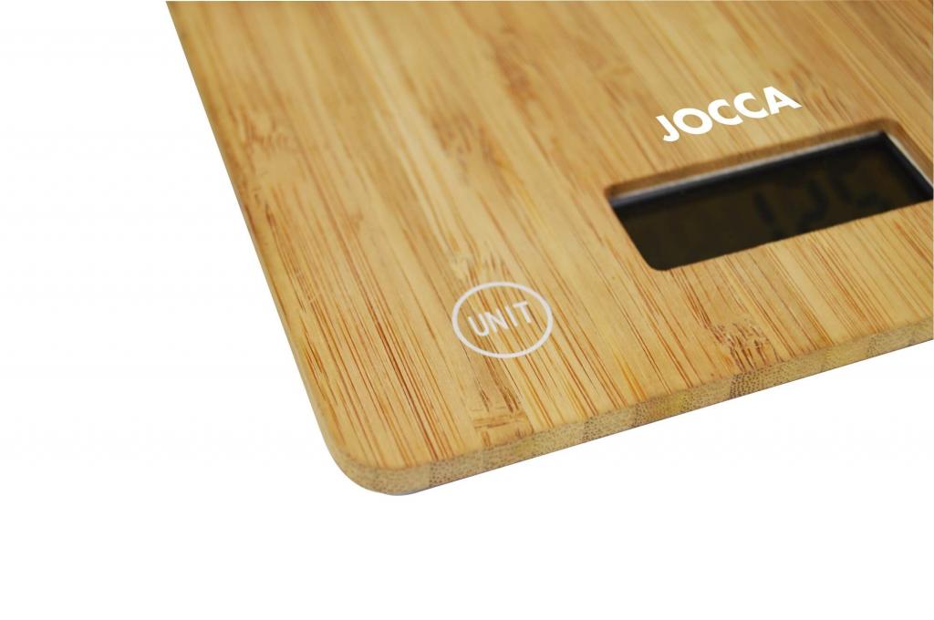 Jocca digitale Küchenwaage aus Bambus mit LCD Display und Tragkraft bis 5kg