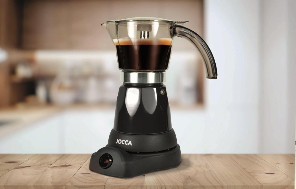 Jocca elektrische Espresso Kaffeemaschine in schwarz in der KÃ¼che