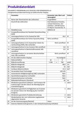 Produktdatenblatt