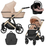 Kunert ARIZO PREMIUM 3in1 Kinderwagen mit goldenem Rahmen