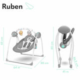 Lionelo Ruben türkis Babyschaukel Schaukel Wippe Babywippe mit Moskitonetz 0-12 kg