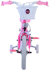 Volare Dolls Kinderfahrrad für Mädchen - 14 Zoll in Rosa mit Handbremsen