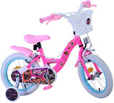 Volare Dolls Kinderfahrrad für Mädchen - 14 Zoll in Rosa mit Handbremsen
