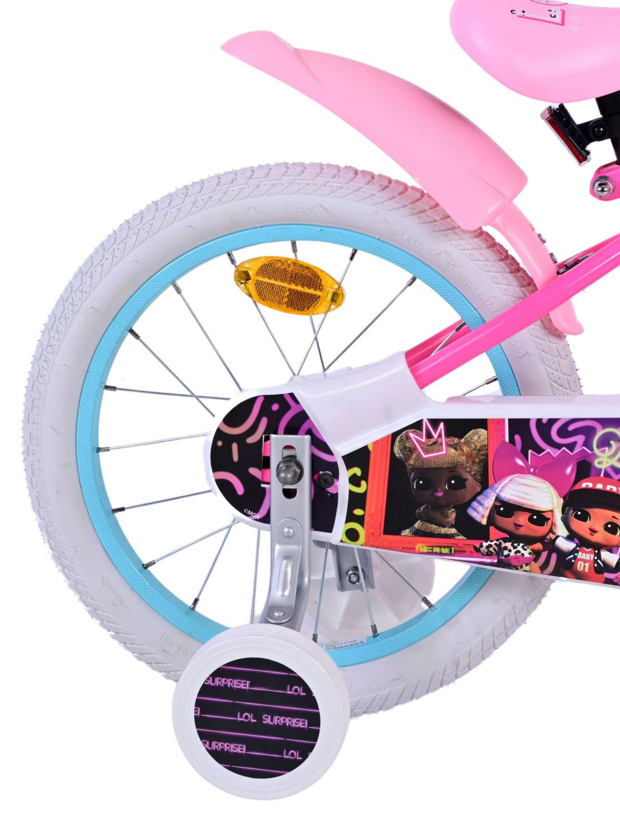 Volare Dolls Kinderfahrrad für Mädchen - 16 Zoll in Rosa für Kinder von 4 bis 6 Jahren