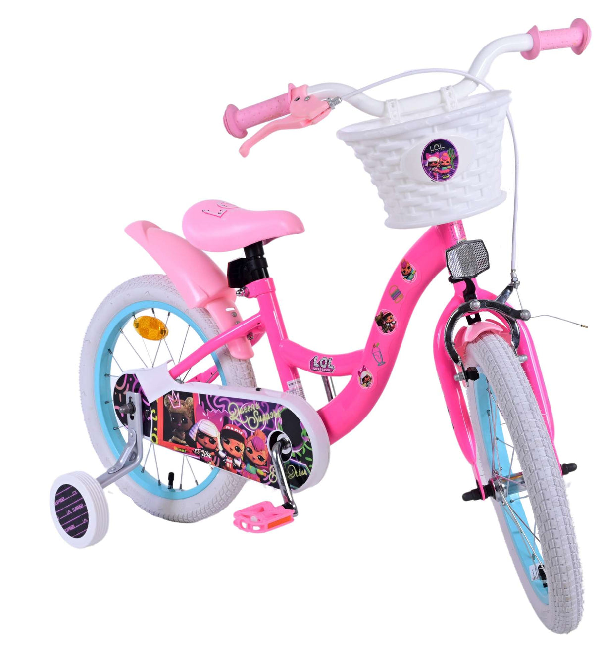Volare Dolls Kinderfahrrad für Mädchen - 16 Zoll in Rosa für Kinder von 4 bis 6 Jahren