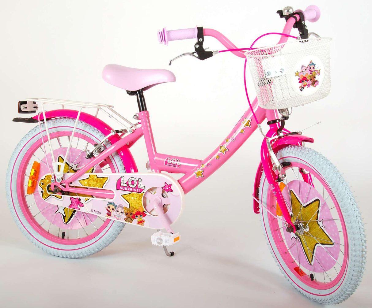 LOL Surprise Kinderfahrrad - Mädchen - 18 Zoll - Pink - 2 Handbremsen