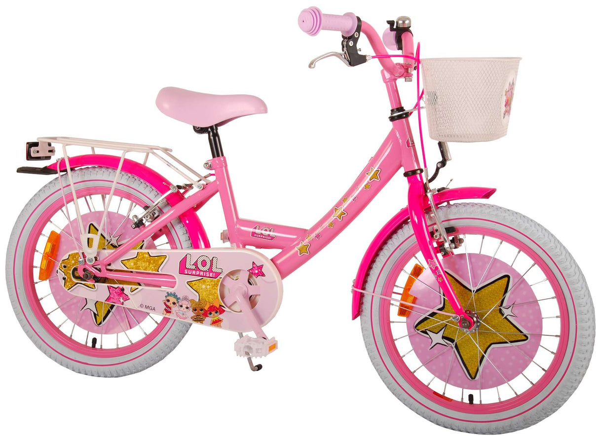 LOL Surprise Kinderfahrrad - Mädchen - 18 Zoll - Pink - 2 Handbremsen