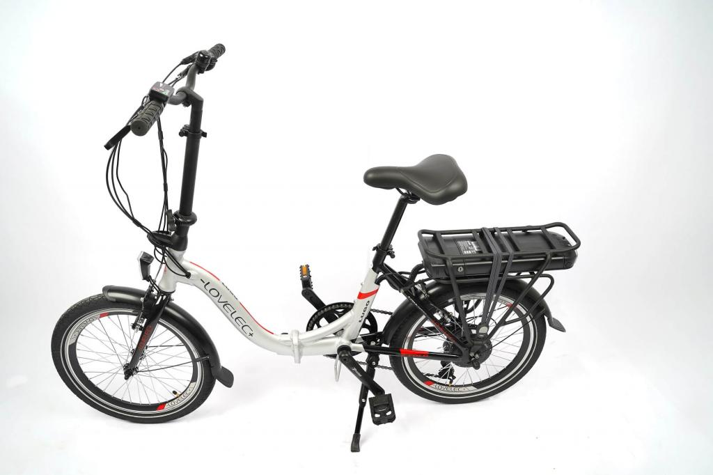 B-WARE - LOVELEC Lugo Silber Klapp E-Bike 10Ah Batterie Klappfahrrad Outdoor Campingfahrrad