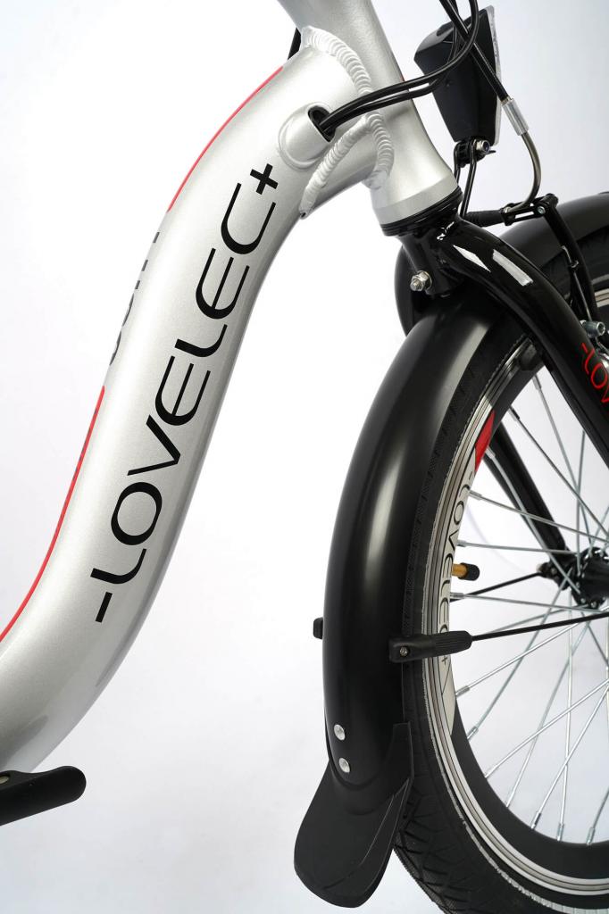 B-WARE - LOVELEC Lugo Silber Klapp E-Bike 10Ah Batterie Klappfahrrad Outdoor Campingfahrrad