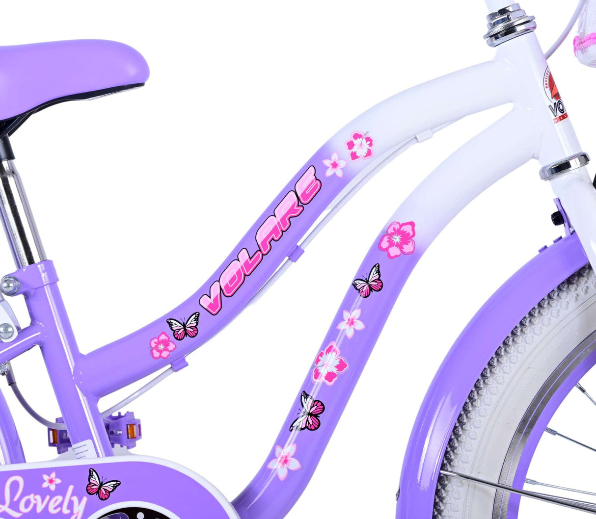 Volare Lovely Kinderfahrrad - Mädchen - 20 Zoll - Lila - Zweihandbremsen