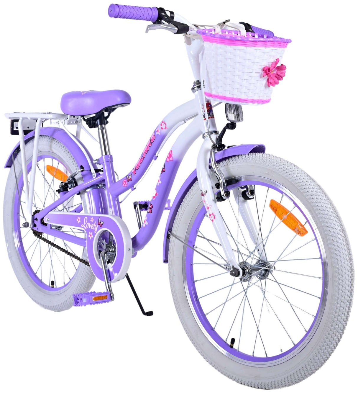 Volare Lovely Kinderfahrrad - Mädchen - 20 Zoll - Lila - Zweihandbremsen