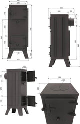 Markone Ofen mit Schammotstein GT7PR
