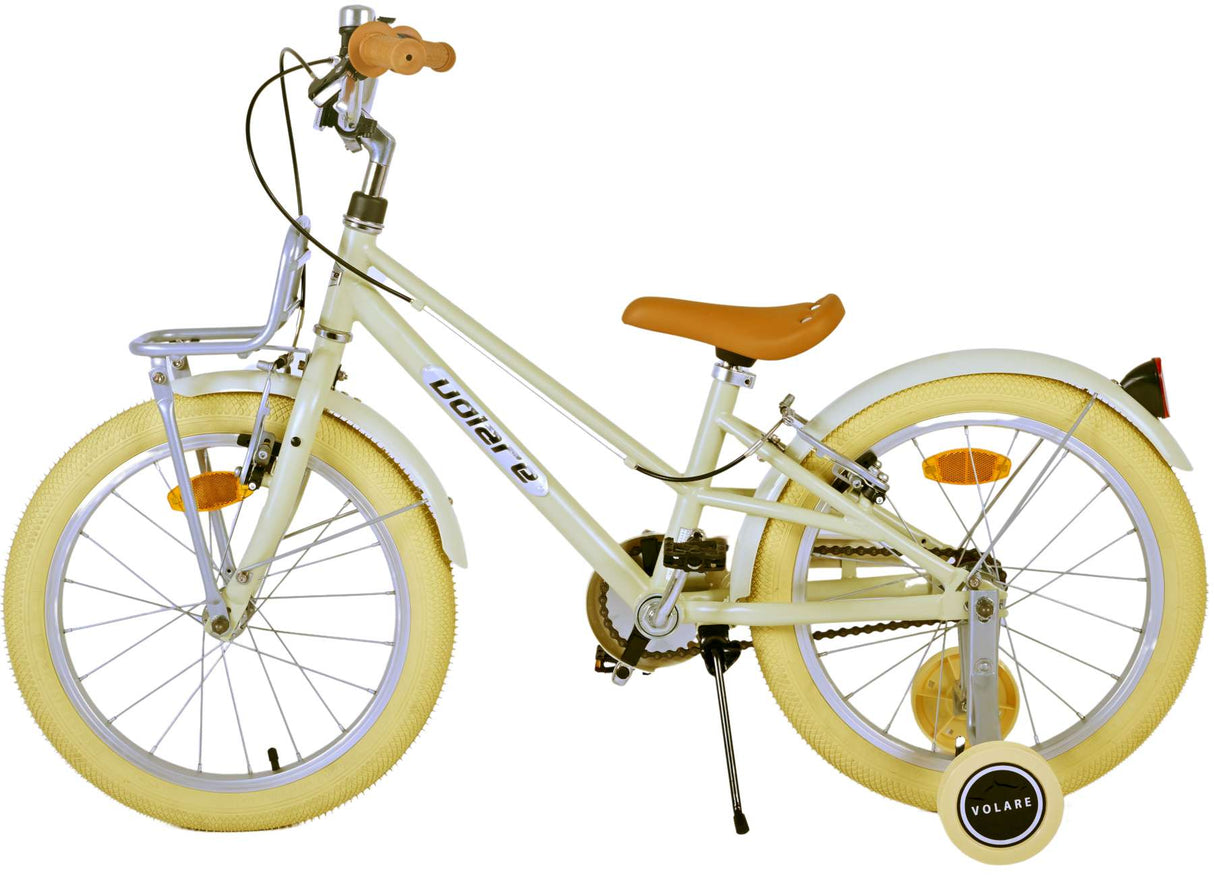 Volare Melody Kinderfahrrad - Mädchen - 18 Zoll - Sand - Zwei Handbremsen