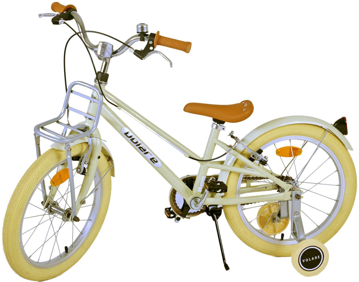 Volare Melody Kinderfahrrad - Mädchen - 18 Zoll - Sand - Zwei Handbremsen