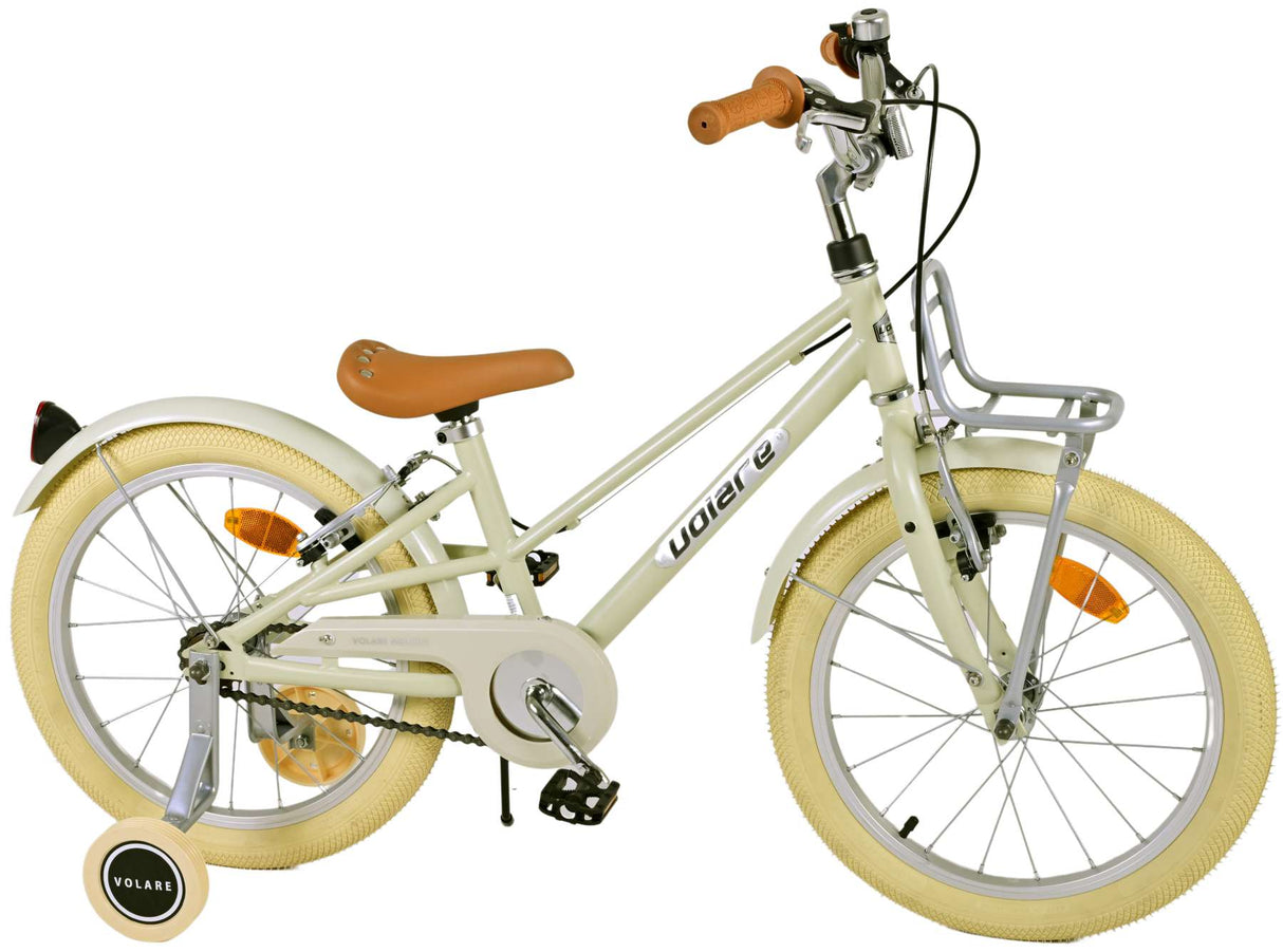 Volare Melody Kinderfahrrad - Mädchen - 18 Zoll - Sand - Zwei Handbremsen