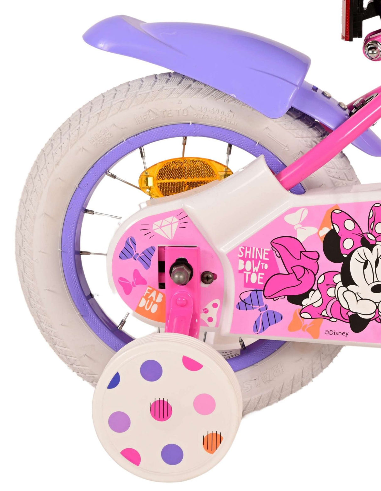 Volare Disney Minnie Kinderfahrrad 12 Zoll Pink - Sicherheit und Spaß für kleine Fahrradfans!