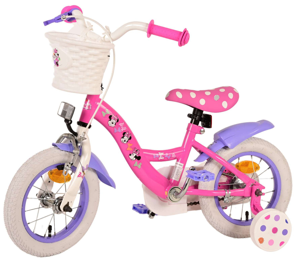 Volare Disney Minnie Kinderfahrrad 12 Zoll Pink - Sicherheit und Spaß für kleine Fahrradfans!