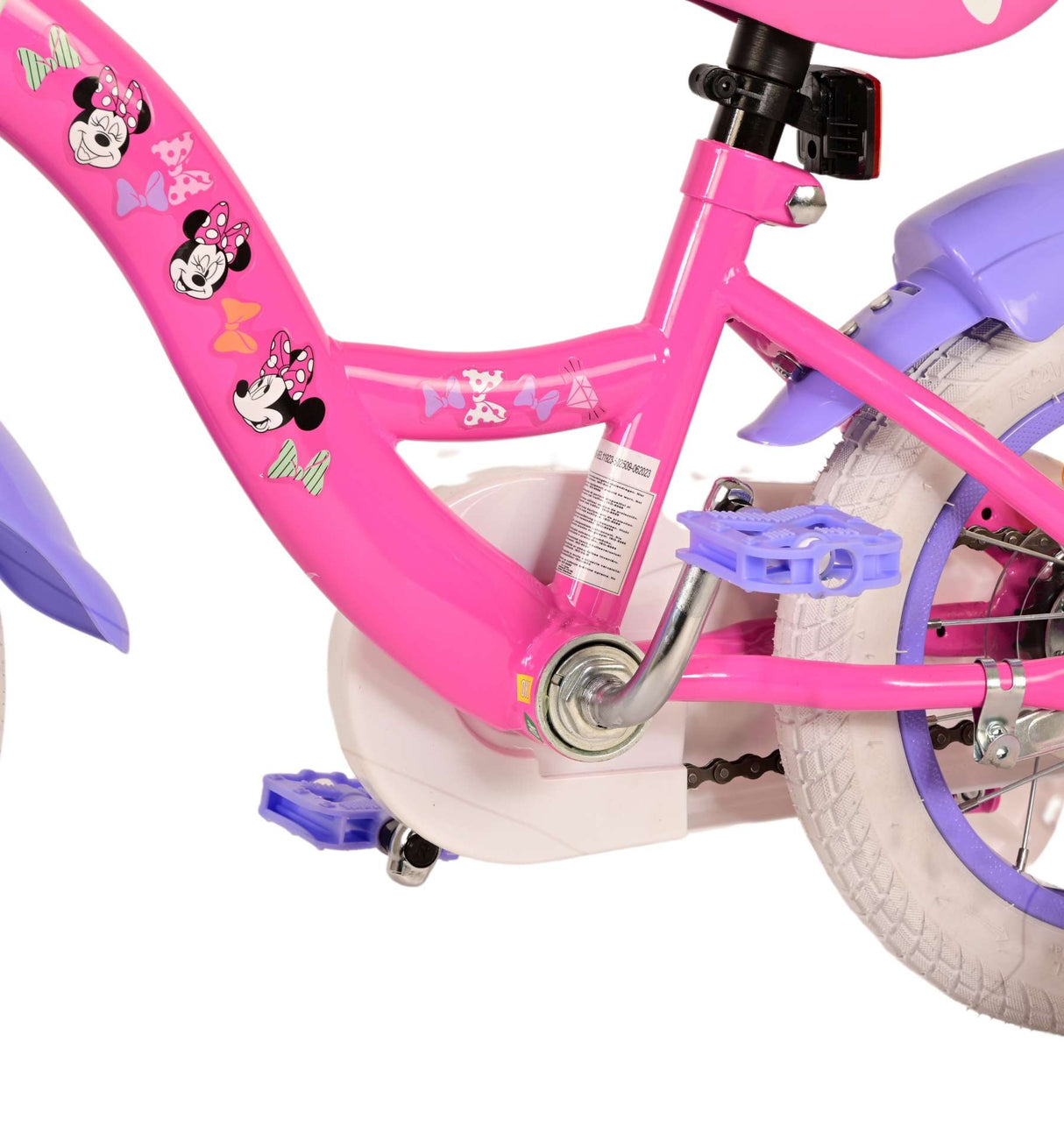Volare Disney Minnie Kinderfahrrad 12 Zoll Pink - Sicherheit und Spaß für kleine Fahrradfans!