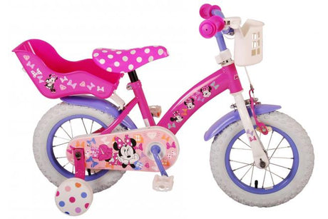 Minnie Cutest Ever! 12-Zoll-Kinderfahrrad mit Handbremse und RÃ¼cktrittbremse