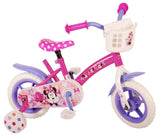 Rosa Disney Minnie Fahrrad mit lila Akzenten und abnehmbarem Lenker