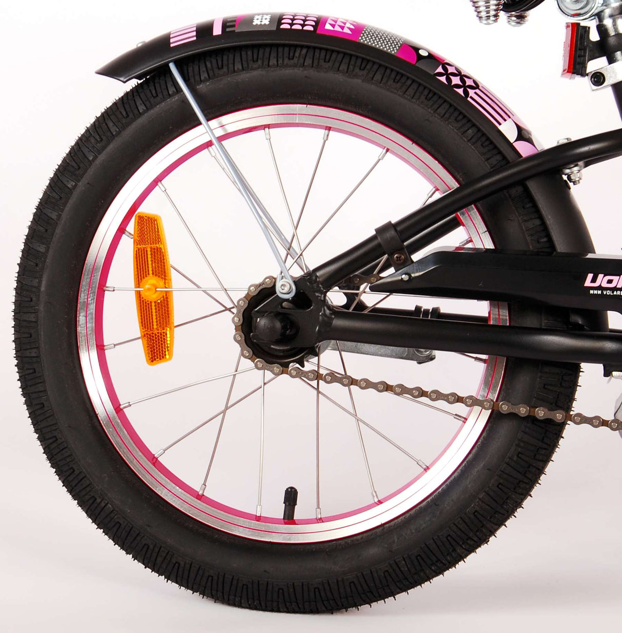 Volare Miracle Cruiser Kinderfahrrad - Mädchen - 16 Zoll - Mattschwarz - Prime Collection