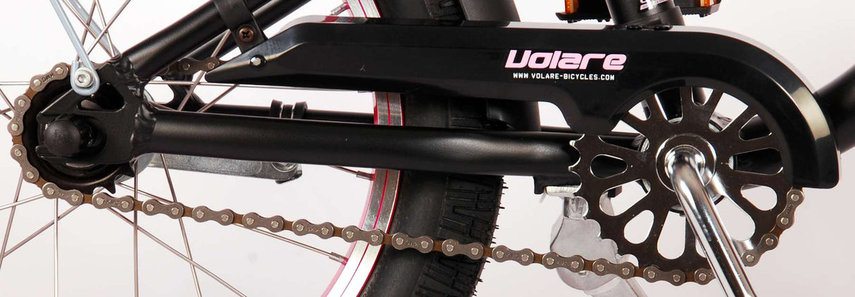 Volare Miracle Cruiser Kinderfahrrad - Mädchen - 16 Zoll - Mattschwarz - Prime Collection