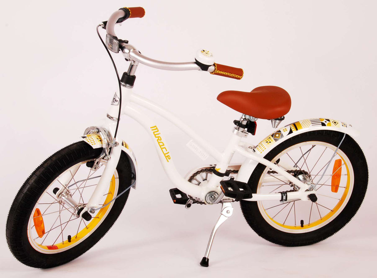 Volare Miracle Cruiser Kinderfahrrad - Mädchen - 16 Zoll - Weiß - Prime Collection