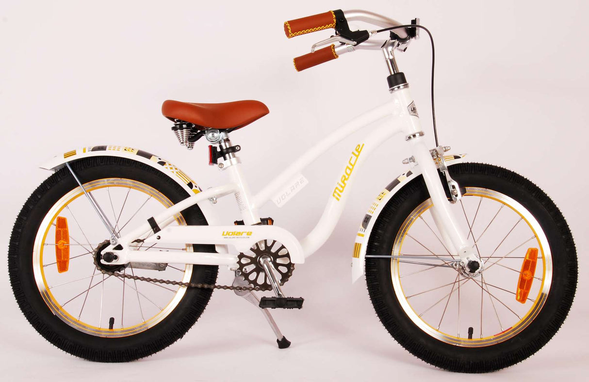 Volare Miracle Cruiser Kinderfahrrad - Mädchen - 16 Zoll - Weiß - Prime Collection