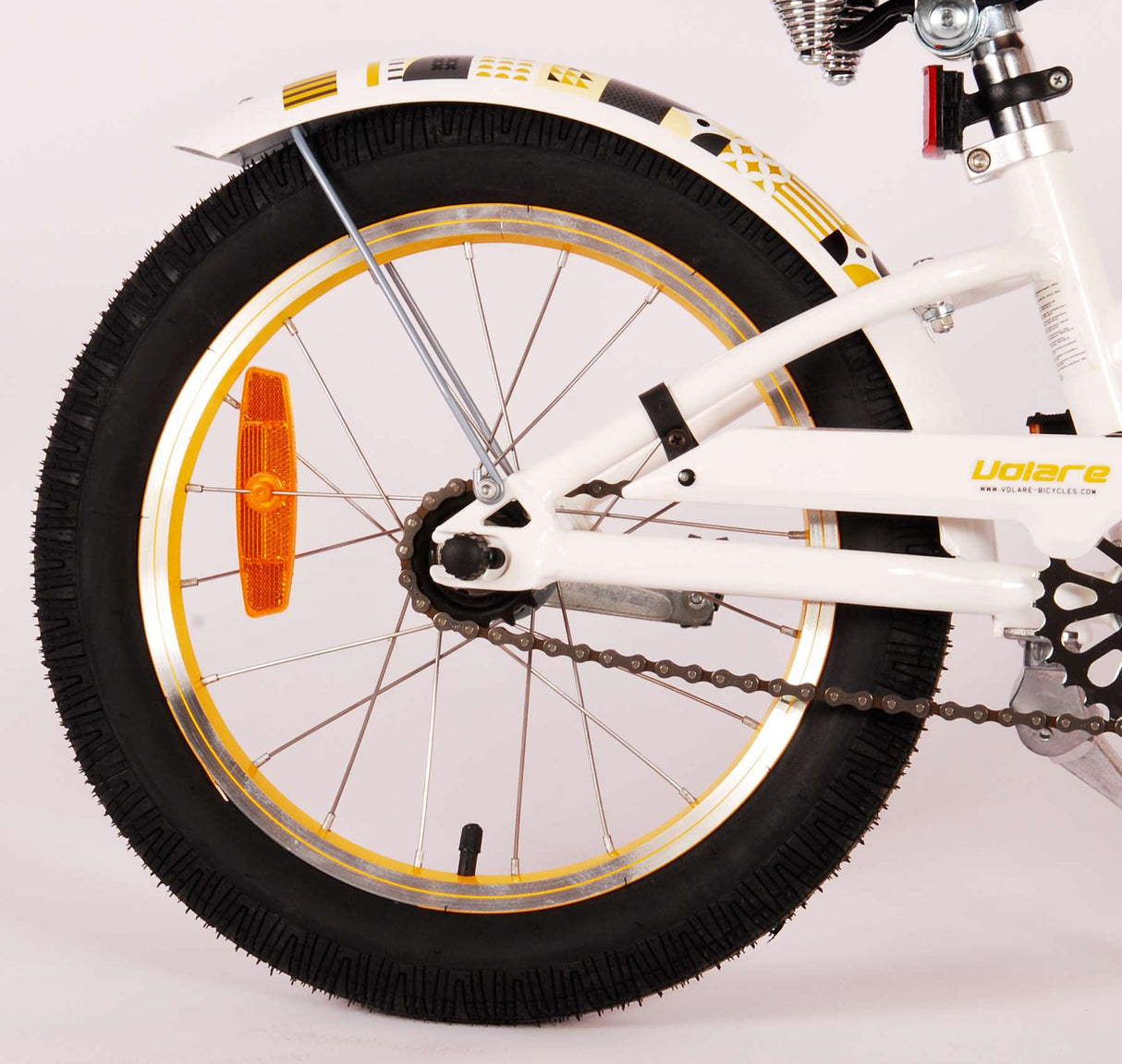 Volare Miracle Cruiser Kinderfahrrad - Mädchen - 16 Zoll - Weiß - Prime Collection