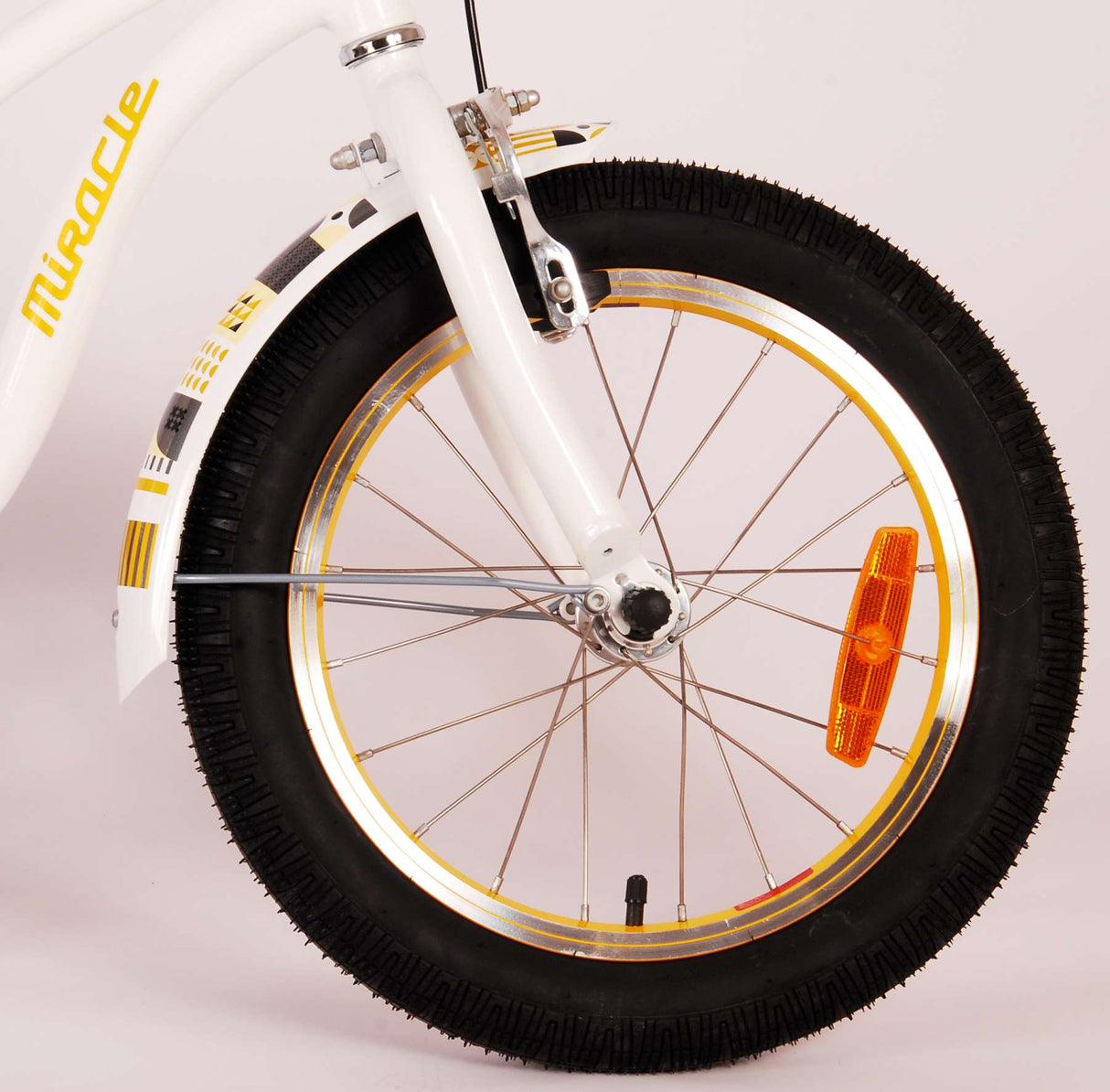 Volare Miracle Cruiser Kinderfahrrad - Mädchen - 16 Zoll - Weiß - Prime Collection