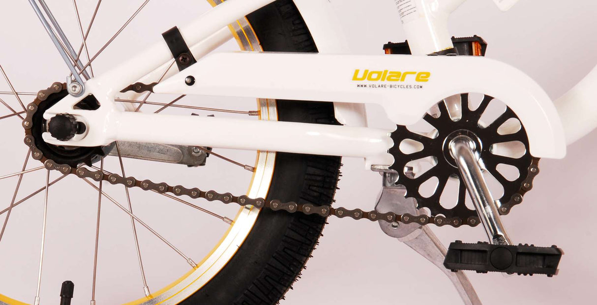 Volare Miracle Cruiser Kinderfahrrad - Mädchen - 16 Zoll - Weiß - Prime Collection