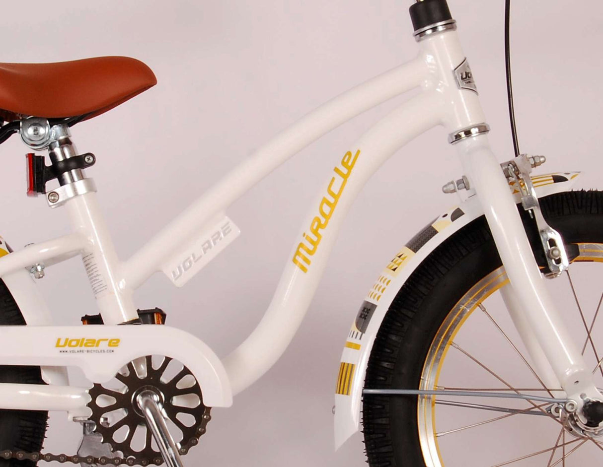 Volare Miracle Cruiser Kinderfahrrad - Mädchen - 16 Zoll - Weiß - Prime Collection
