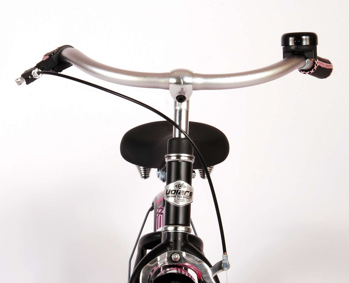 Volare Miracle Cruiser Kinderfahrrad - Mädchen - 14 Zoll - Mattschwarz - Prime Collection