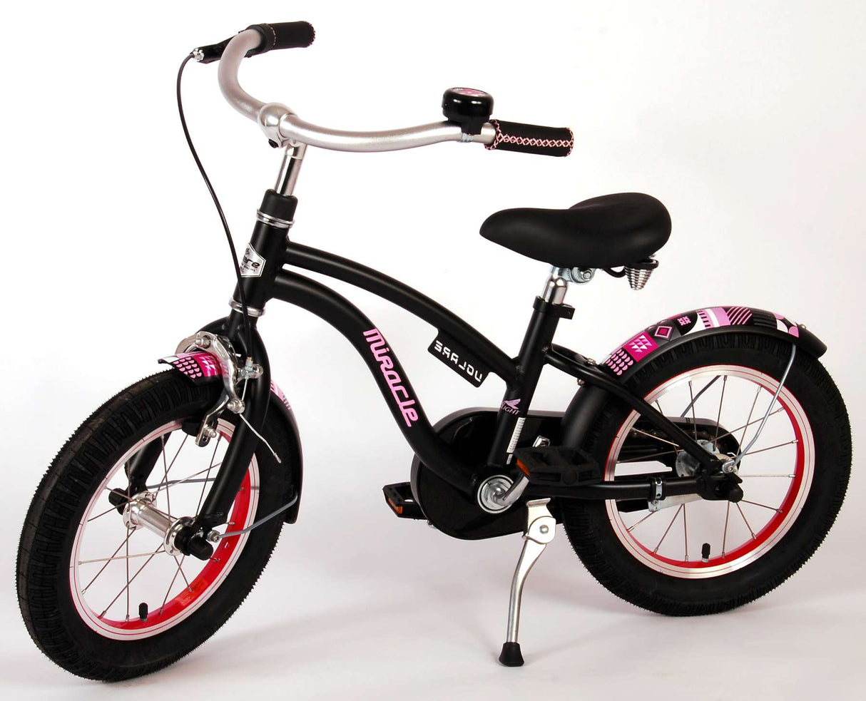 Volare Miracle Cruiser Kinderfahrrad - Mädchen - 14 Zoll - Mattschwarz - Prime Collection