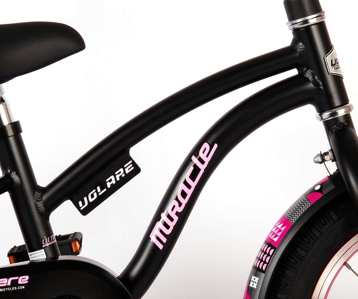 Volare Miracle Cruiser Kinderfahrrad - Mädchen - 14 Zoll - Mattschwarz - Prime Collection