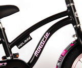 Volare Miracle Cruiser Kinderfahrrad - Mädchen - 14 Zoll - Mattschwarz - Prime Collection