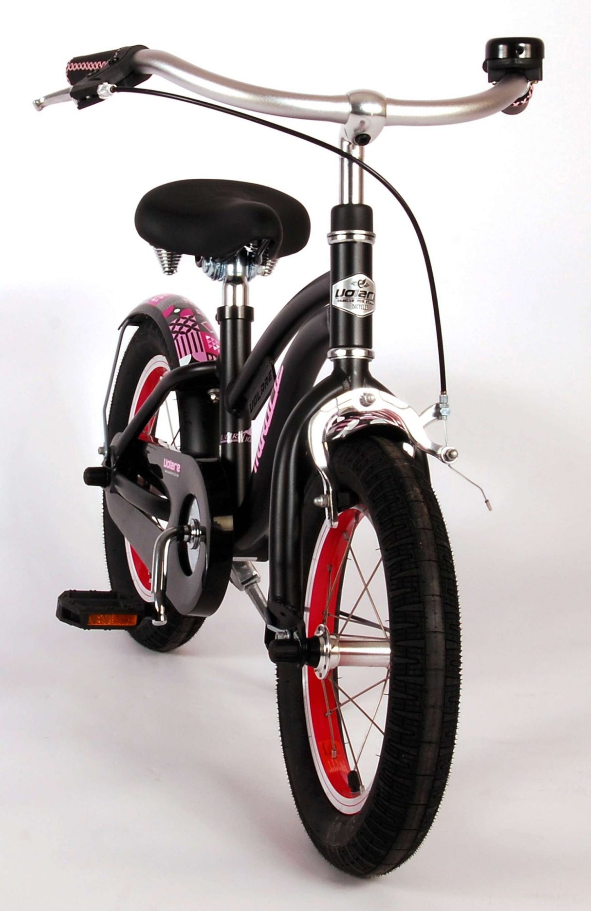 Volare Miracle Cruiser Kinderfahrrad - Mädchen - 14 Zoll - Mattschwarz - Prime Collection