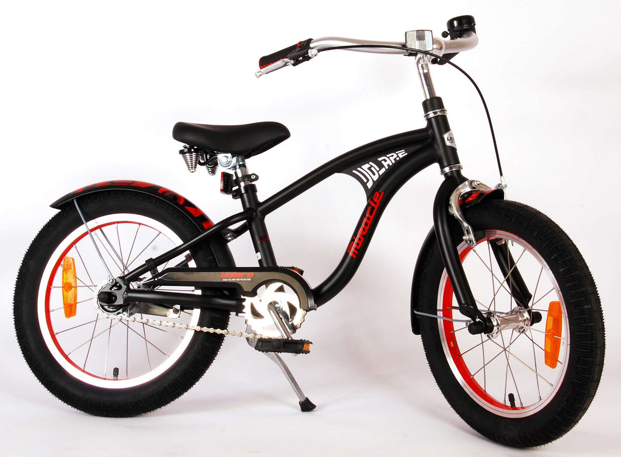 Volare Miracle Cruiser Kinderfahrrad - Jungen - 16 Zoll - Mattschwarz - Prime Collection