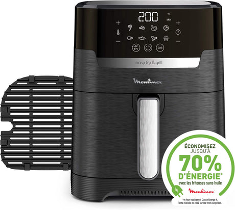 Moulinex-Heissluftfritteuse-4,2L in der Frontalansicht mit Grillrost