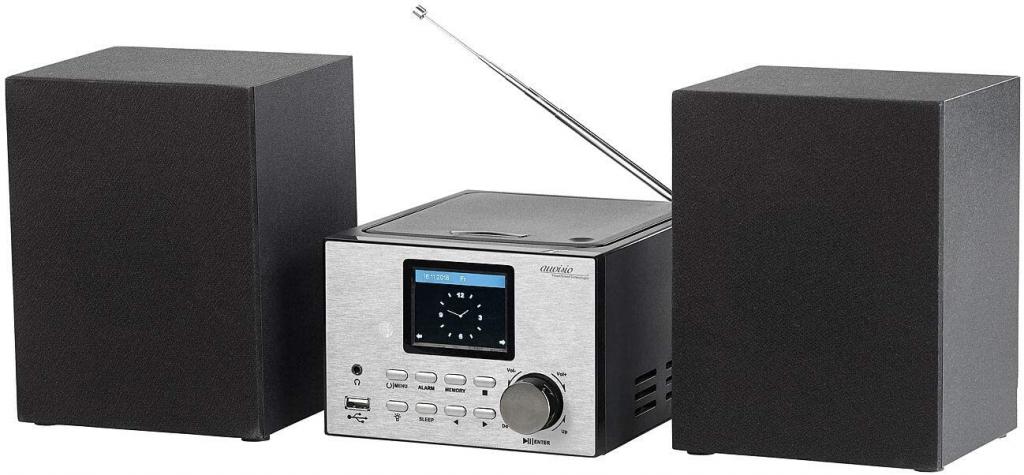auvisio IRS-500.mini Micro-Stereoanlage mit Webradio, DAB+, FM, CD, Bluetooth, USB, 60 Watt