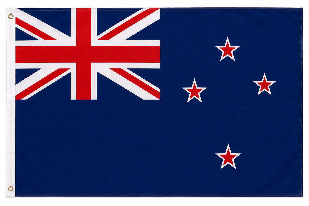 Flagge Neuseeland 90 x 150 cm Fahne mit 2 Ösen 100g/m² Stoffgewicht Hissflagge Hissen
