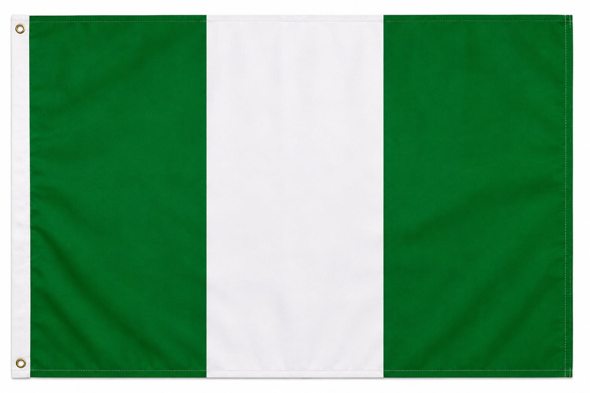 Flagge Nigeria Nigerien 90 x 150 cm Fahne mit 2 Ösen 100g/m² Stoffgewicht Hissflagge