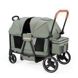 BabyTrold Adventure Bollerwagen für Kinder 2-Sitzer faltbar mit XXL-Verdeck