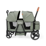 BabyTrold Adventure Bollerwagen für Kinder 2-Sitzer faltbar mit XXL-Verdeck