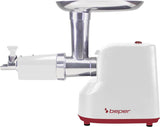 Beper Elektrischer Fleischwolf & Tomatenpresse P102ROB200, 1200 W, mit 3 Edelstahl-Matrizen