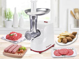 Beper Elektrischer Fleischwolf & Tomatenpresse P102ROB200, 1200 W, mit 3 Edelstahl-Matrizen