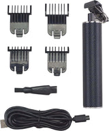 Beper P304CAP001 Präzisions-Haarschneider & Barttrimmer, wiederaufladbar, Edelstahl, Schwarz, IPX5, 4 Aufsteckkämme