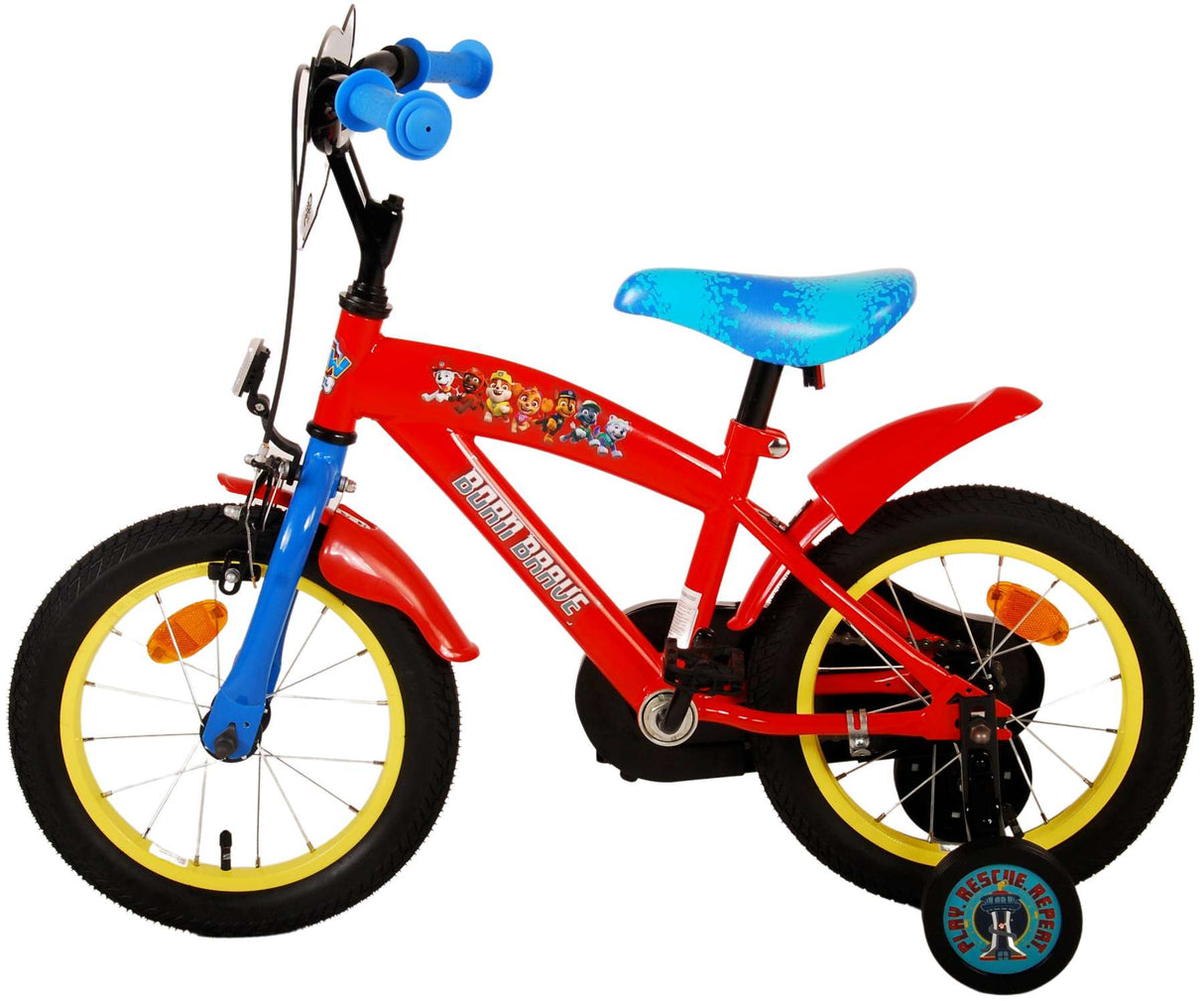 Volare Paw Patrol Kinderfahrrad - Jungen - 14 Zoll - Rot/Blau