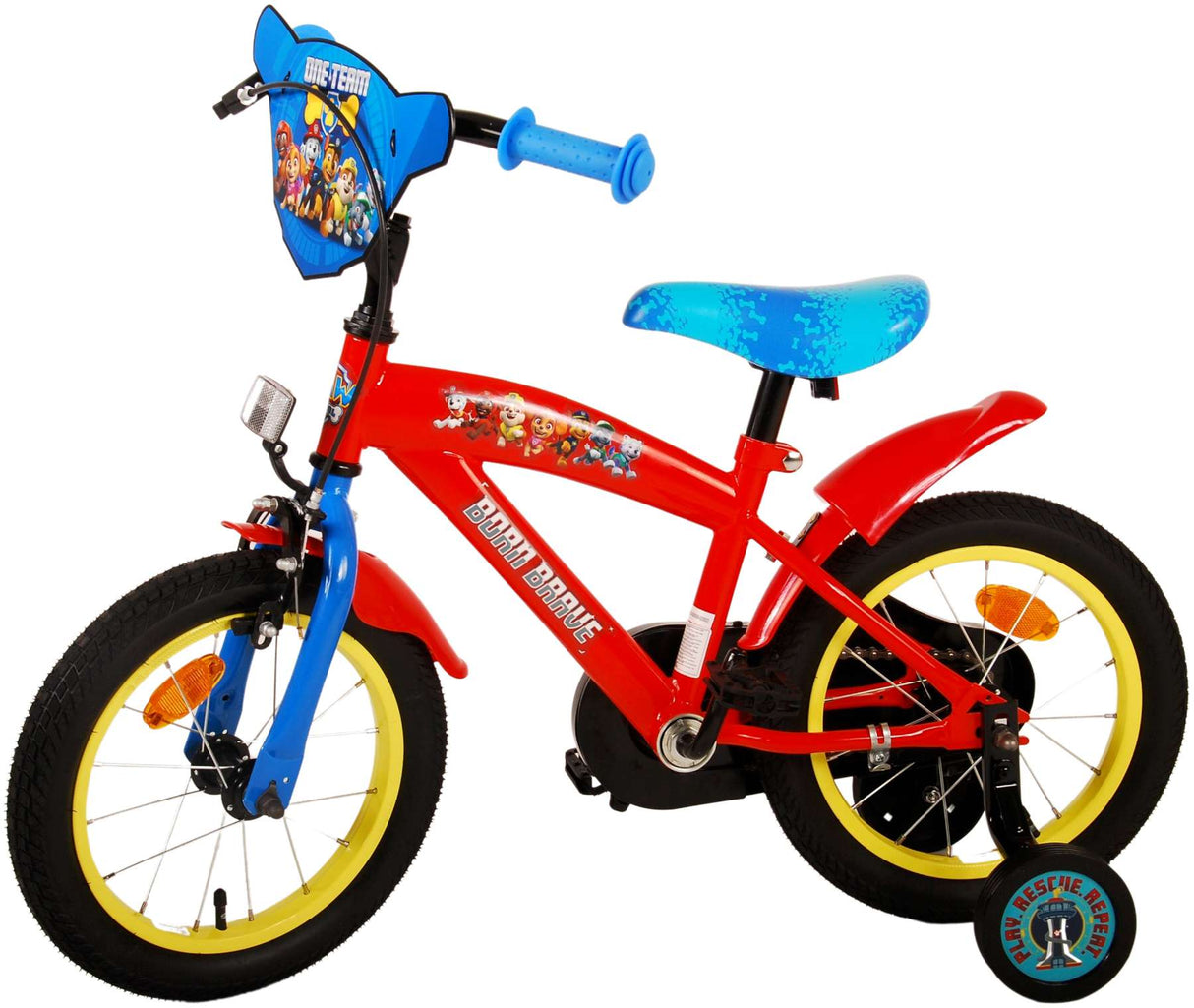 Volare Paw Patrol Kinderfahrrad - Jungen - 14 Zoll - Rot/Blau
